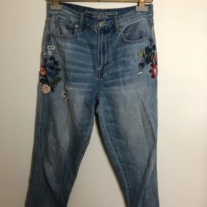 AE Floral Mom Jeans